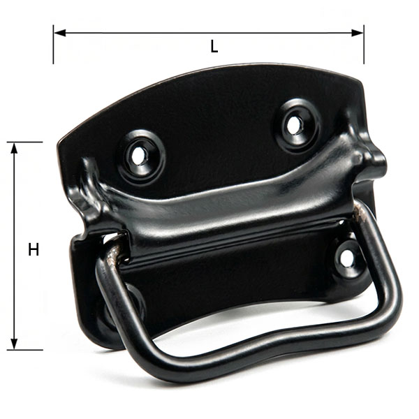 MINUTEX Maniglia per Bauli in Acciaio Zincato Nero - MINUTEX - Immagine 2